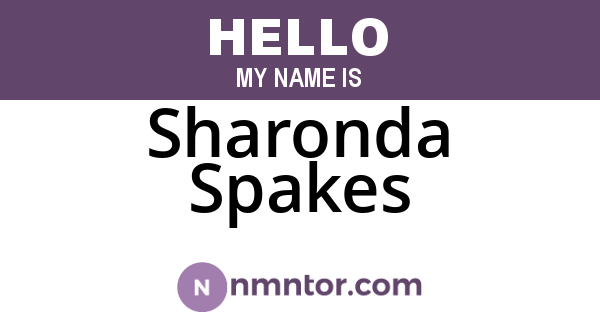 Sharonda Spakes