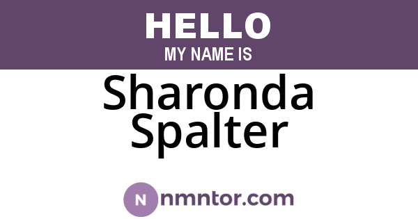 Sharonda Spalter