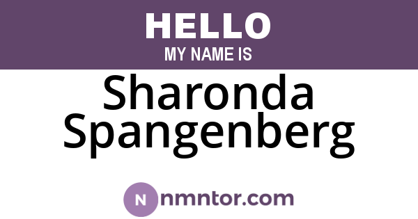 Sharonda Spangenberg