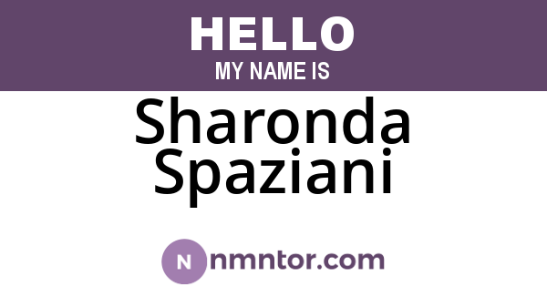 Sharonda Spaziani