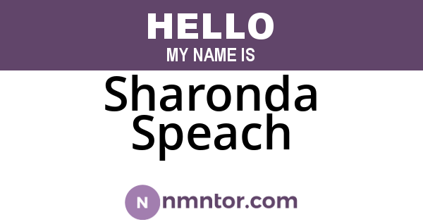 Sharonda Speach