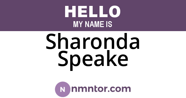 Sharonda Speake