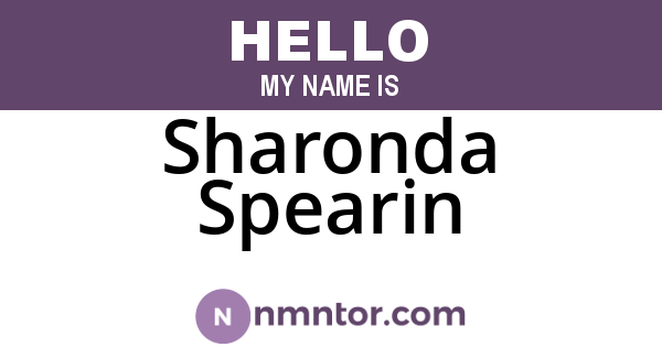 Sharonda Spearin