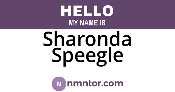 Sharonda Speegle