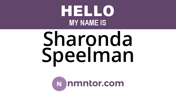 Sharonda Speelman