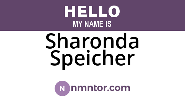 Sharonda Speicher
