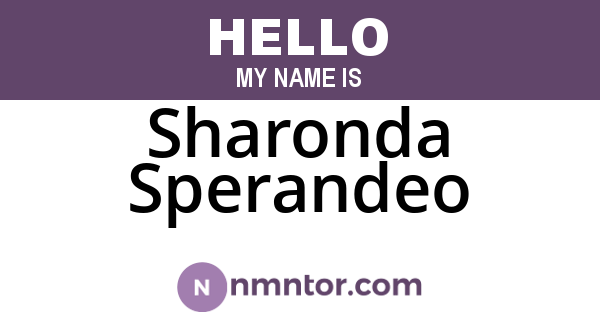 Sharonda Sperandeo