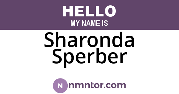 Sharonda Sperber