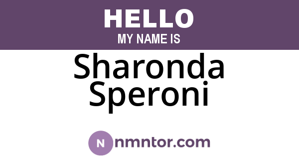 Sharonda Speroni