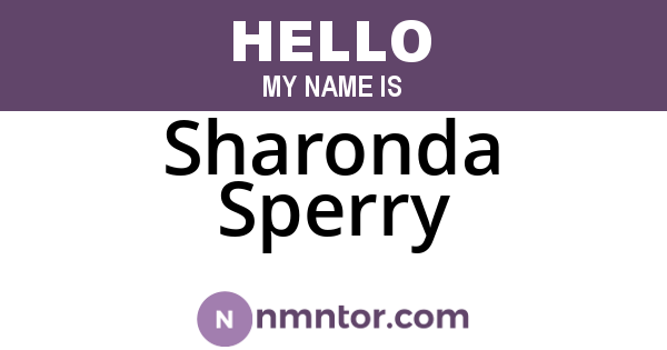 Sharonda Sperry