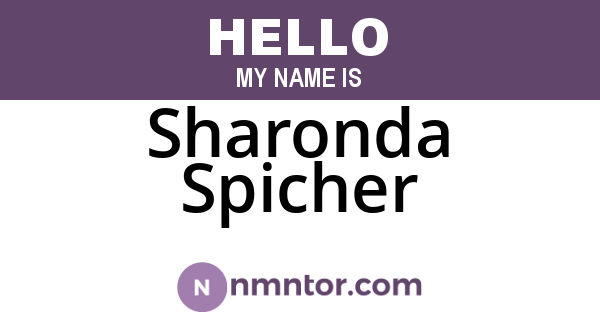 Sharonda Spicher