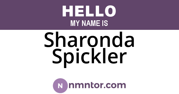 Sharonda Spickler