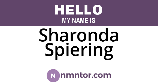 Sharonda Spiering