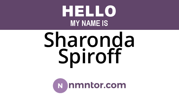 Sharonda Spiroff
