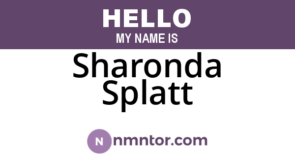 Sharonda Splatt