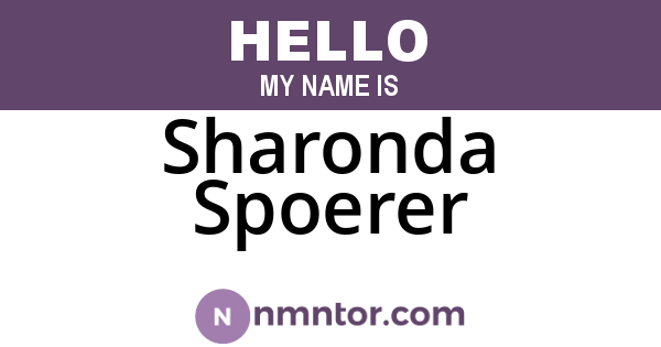 Sharonda Spoerer
