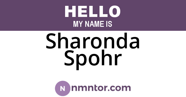 Sharonda Spohr
