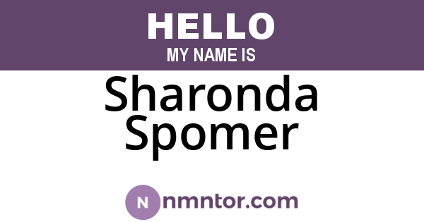 Sharonda Spomer