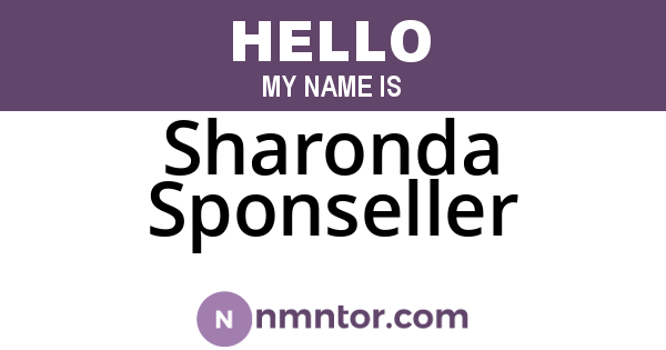 Sharonda Sponseller