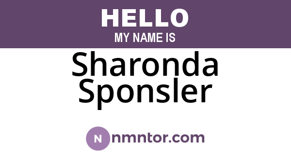 Sharonda Sponsler
