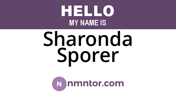 Sharonda Sporer