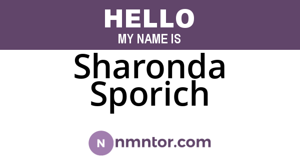 Sharonda Sporich