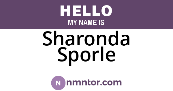 Sharonda Sporle