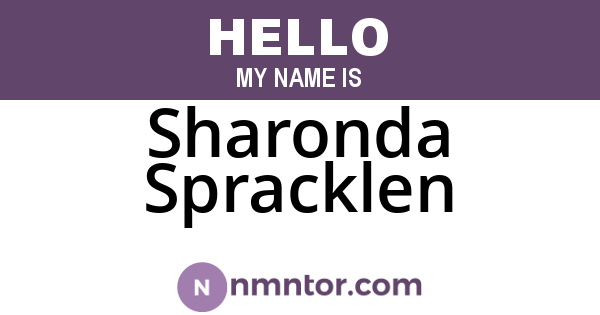 Sharonda Spracklen