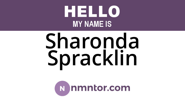 Sharonda Spracklin