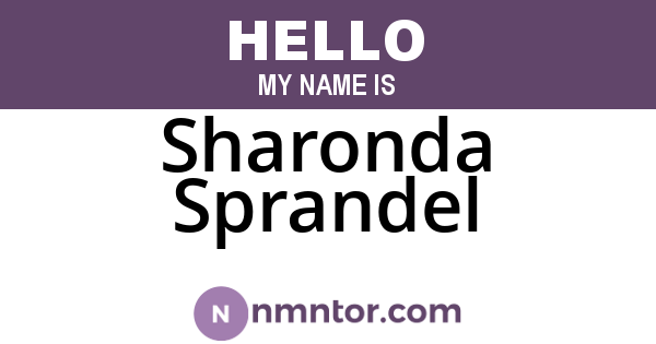 Sharonda Sprandel