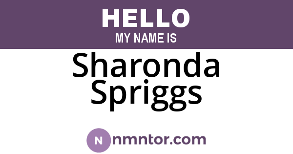 Sharonda Spriggs