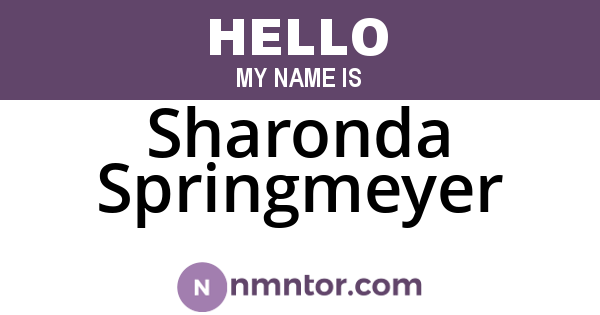 Sharonda Springmeyer
