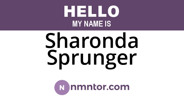 Sharonda Sprunger