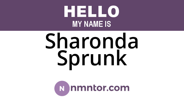 Sharonda Sprunk