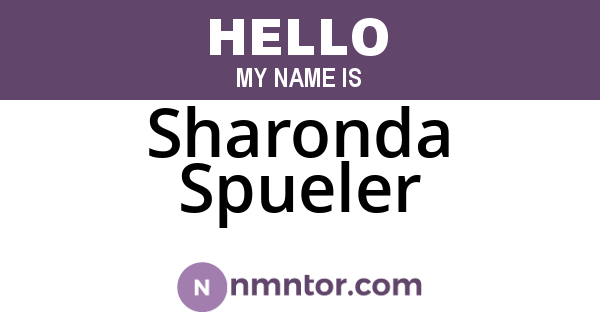 Sharonda Spueler