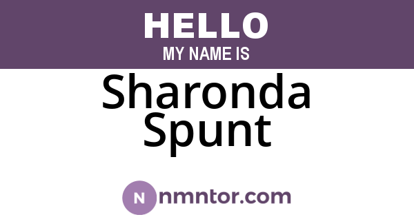 Sharonda Spunt