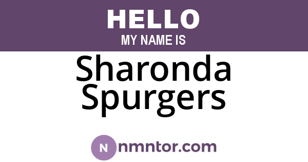 Sharonda Spurgers