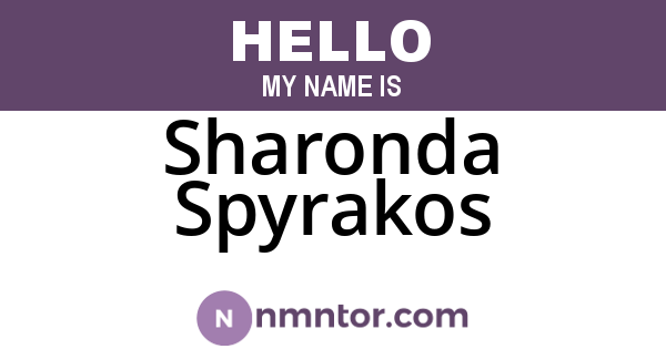 Sharonda Spyrakos