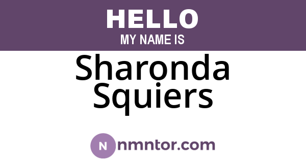 Sharonda Squiers