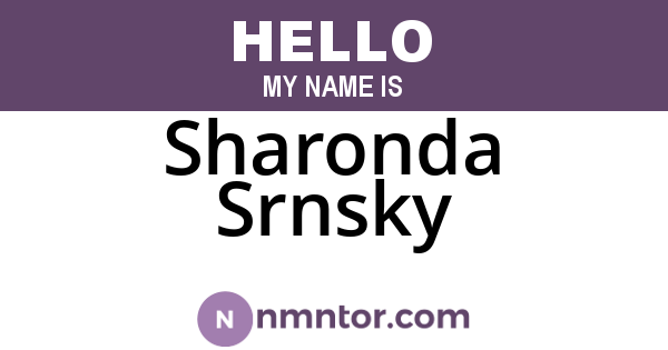 Sharonda Srnsky