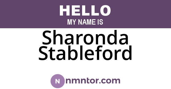 Sharonda Stableford