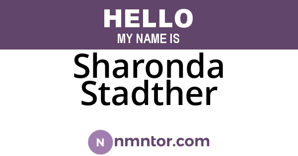 Sharonda Stadther