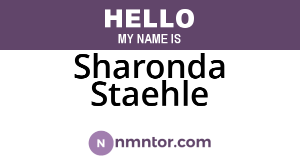 Sharonda Staehle
