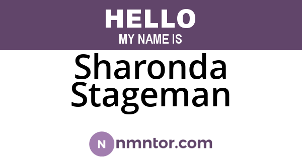 Sharonda Stageman