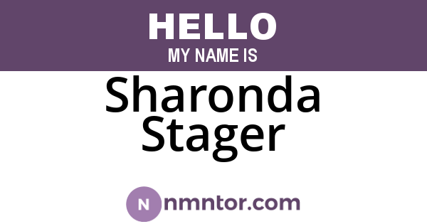 Sharonda Stager