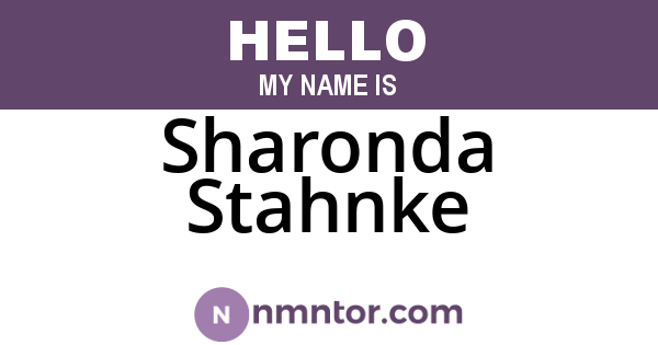 Sharonda Stahnke