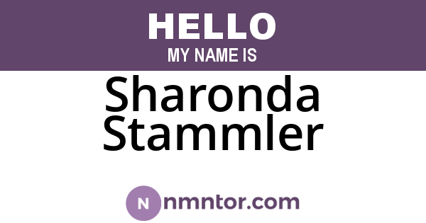 Sharonda Stammler