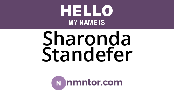Sharonda Standefer