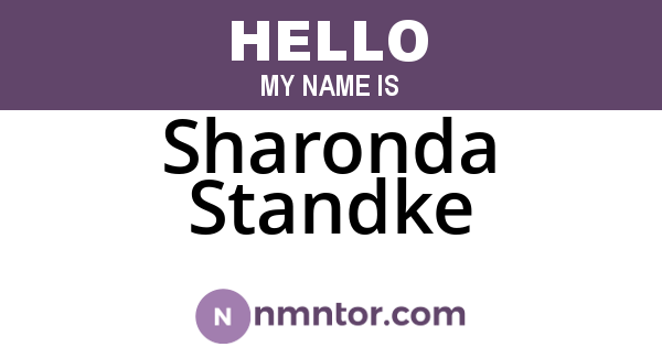 Sharonda Standke