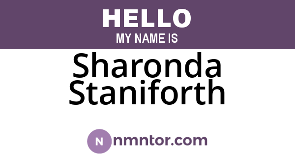 Sharonda Staniforth